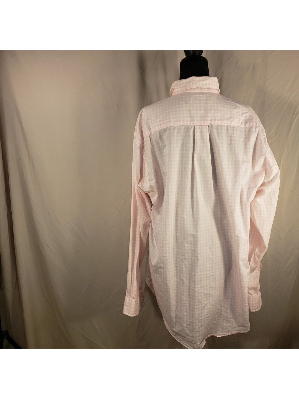 Brooks Brothers Pink Gingham Relaxed Fit Button-Down Shirt 16-4 - Picture 4 of 5